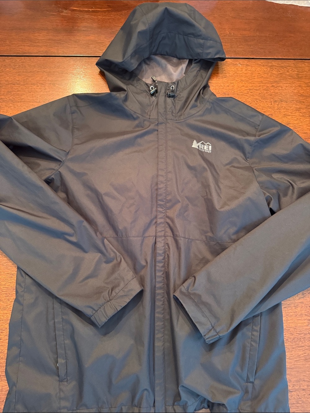 REI Men's Hooded Rain Jacket - Black